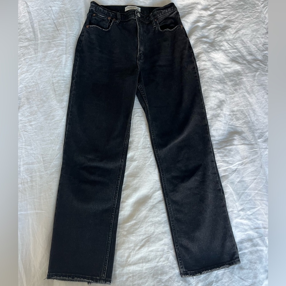Abercrombie & Fitch Ankle Straight Ultra High Rise Jeans